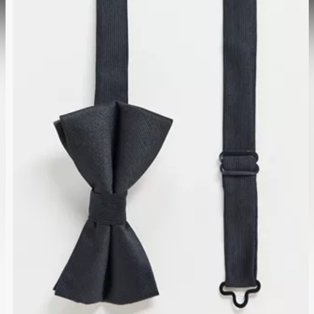 NWT ASOS Satin Black Bow Tie